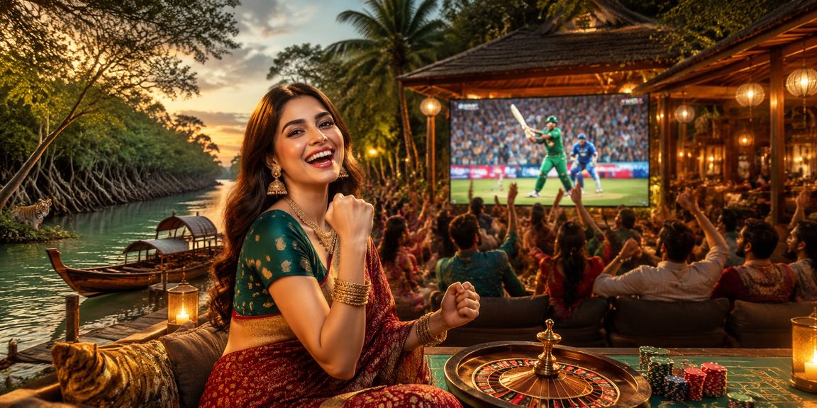 সুন্দরবনে ক্রিকেট বেটিং খেলার দৃশ্য
